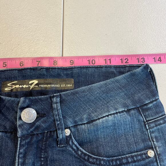 Seven7 Tummyless Blue Denim Ultra High Rise Skinny Stretch Y2K Classic Jeans 6 - Picture 11 of 13